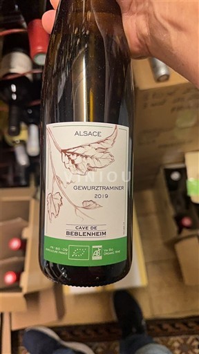Vine Blanc sec Gewurtztraminer Cave de Beblenheim 2019 Frankrig Alsace Vin de France