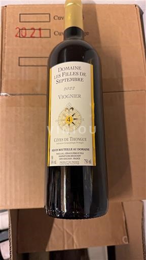Languedoc a Roussillon Côtes de Thongue Domaine Les Filles de Septembre Viognier 2023