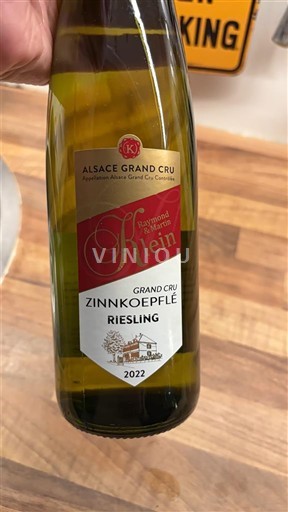 Alsace Riesling Grand Cru Raymond & Martin Klein Zinkoepfle 2022