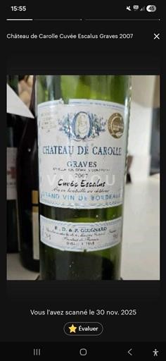 Bordeaux Graves Château Carolle Escalus 2007