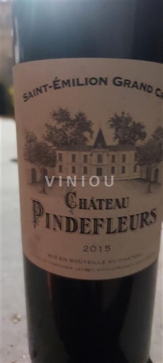 Bordeaux Saint-Émilion Grand Cru Grand Cru Château Pindefleurs 2015