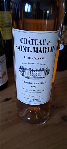 Provenza Côtes de Provenza Cru Classé Château Saint-Martin Grande Réserve 2022
