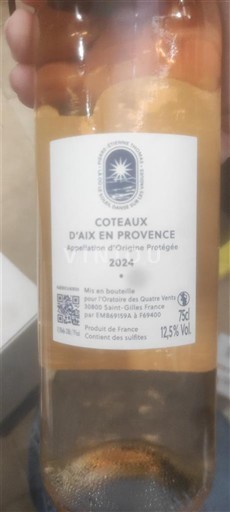 Provenza Coteaux d'Aix-en-Provence Vignerons des Quatre Vents 2024