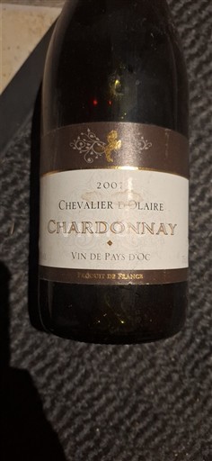 Languedoc a Roussillon Pays d'Oc Chevalier d'Olaire Chardonnay 2001