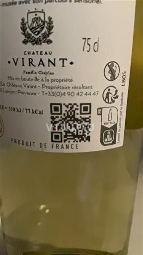 Provence Coteaux d'Aix-en-Provence Château Virant Không niên vụ