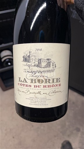 Rhônen laakso Côtes-du-rhône Château La Borie 2018