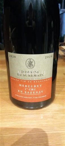 Burgundy Unspecified Premier Cru Domaine Suremain En Sazenay 2020