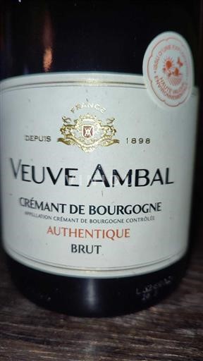 Burgundy Crémant de Bourgogne Veuve Ambal Authentique Non-Vintage