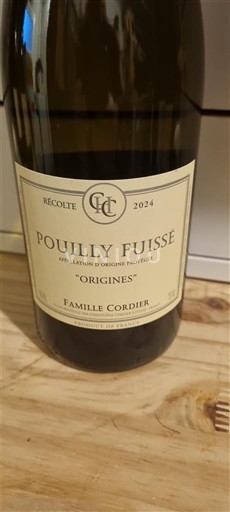 Burgundsko Pouilly-fuissé Premier Cru Famille Cordier Origines 2024