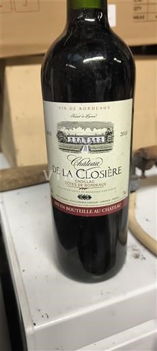 Bordeaux Côtes-de-Bordeaux Château La Closière 2019