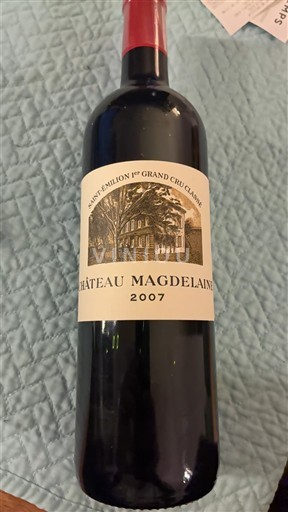 Bordeaux Saint-Émilion Grand Cru Château Magdelaine 2007