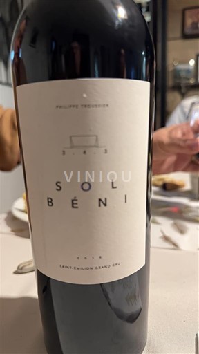 Burdeos Saint-Émilion Gran Cru Grand Cru Sol Beni 2016