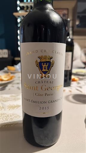 Bordeaux Saint-Émilion Grand Cru Grand Cru Classé Château Saint Georges Côte Pavie 2015