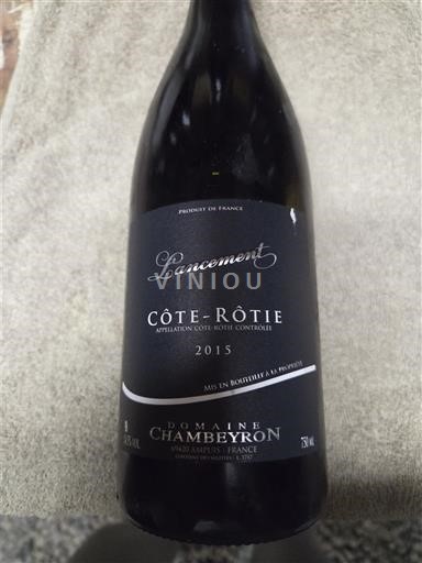 Vallée du Rhône Côte-rôtie Domaine Chambeyron Lancement 2015