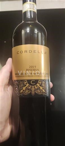 Toscana Brunello di Montalcino. Cordella Riserva 2019