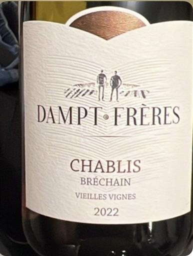 Burgundsko Chablis Dampt Frères Bréchain Vieilles Vignes 2022