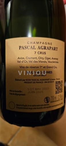 Champagne Champagner Pascal Agrapart 7 Crus Multi-Millésimes 2023