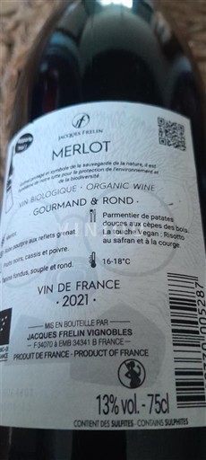 Southwest Not Specified Jacques Frelin Vignobles Merlot 2021