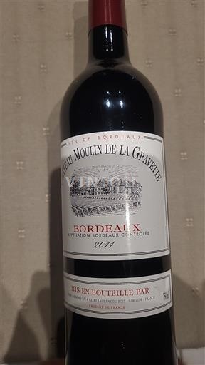 Bordéus Château Moulin de la Gravette 2011