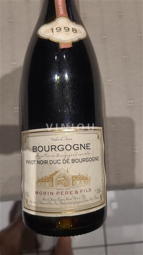 Burgundi Bourgogne Morin Père & Fils Pinot Noir Duc de Bourgogne 1998