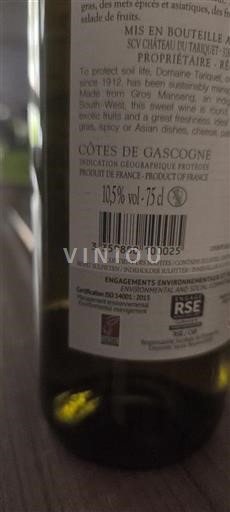 Jugozahod Côtes de Gascogne Domaine Tariquet Neleten.