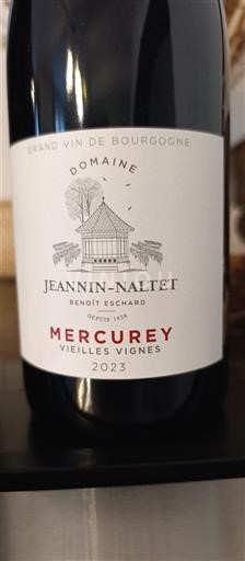 Burgundia Mercurey Domaine Jeannin-Naltet Vieilles Vignes 2023