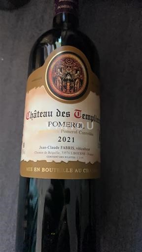 Bordeaux Pomerol Château S Templiers 2021