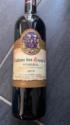 Bordeaux Pomerol Château S Templiers 2018