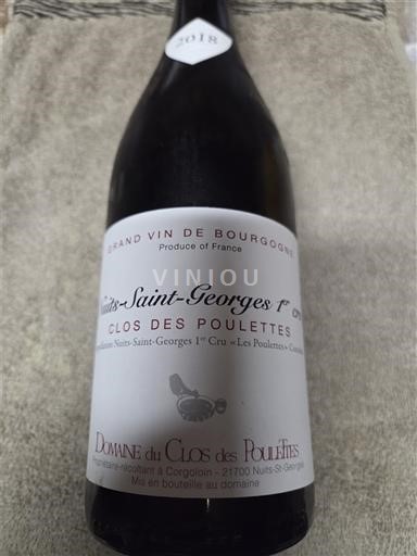 Burgundy Nuits-Saint-Georges Premier Cru Domaine Clos des Poulettes Clos des Poulettes 2018