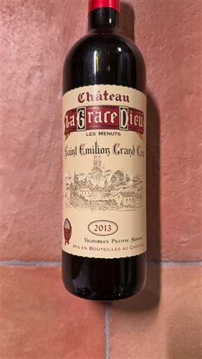 Burdeos Saint-Émilion Gran Cru Grand Cru Château La Grâce Dieu Les Menuts 2013