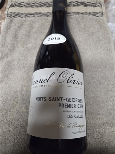 Borgonha Nuits-Saint-Georges Premier Cru Manuel Olivier Les Cailles 2018