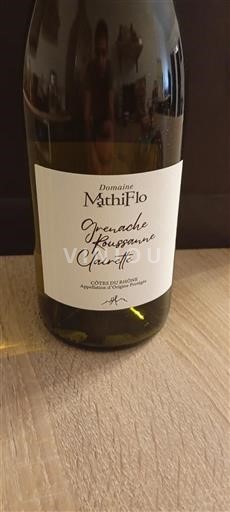 Rhônevallei Côtes-du-rhône Domaine MathiFlo Grenache Roussanne Clairette Niet-geïntegreerd