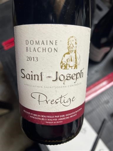 Rhône Valley Saint Joseph Domaine Blachon Prestige 2013