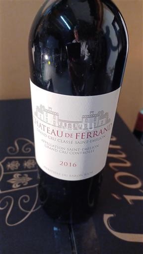 Bordeaux Saint-Émilion Grand Cru Grand Cru Château Ferrand 2016