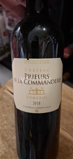 Bordeaux Pomerol Château Prieurs de la Commanderie 2018
