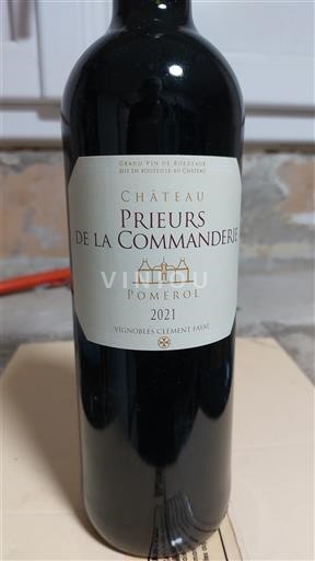 Bordéus Pomerol Château Prieurs de la Commanderie 2021