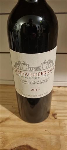 Bordeaux Saint-Émilion Grand Cru Grand Cru Château Ferrand 2014