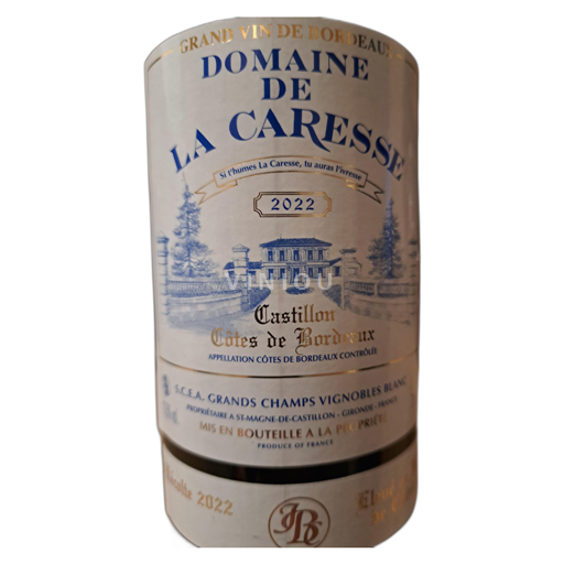 Bordéus Castillon-côtes-de-bordeaux Domaine de la Caresse 2022