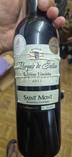 Sydvestfrankrig Saint-Mont Marquis de Seillan Édition Limitée 2011