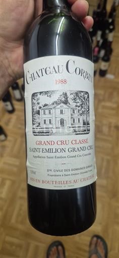 Bordeaux Saint-Émilion Grand Cru Grand Cru Château Corbin 1988