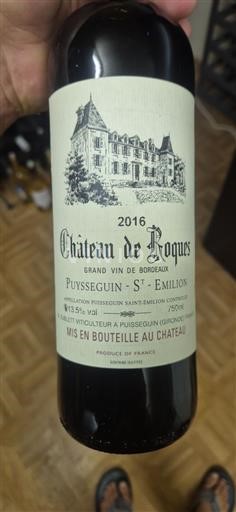 Bordeaux Puisseguin-saint-émilion Château Roques 2016