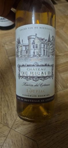 Bordeaux Loupiac Château Ricaud Réserve des Coteaux 2010