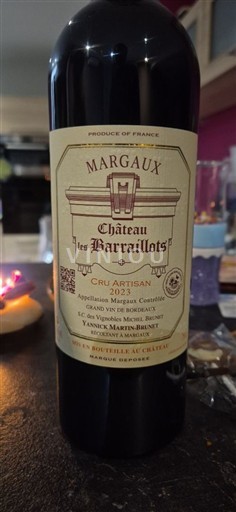 Bordeaux Margaux Château Les Barraillots 2023