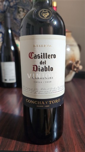 Maipo-Tal Maipo Central Concha y Toro Casillero del Diablo Reserva Carmenere 2019