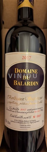 Bordéus Bordeaux Superior Domaine Balardin 2017