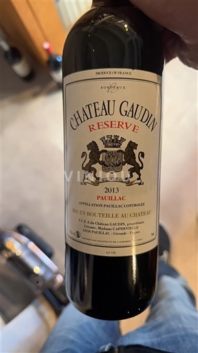 Bordeaux Pauillac Château Gaudin Réserve 2013