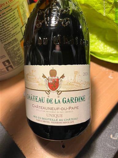 Rhônen laakso Châteauneuf-du-Pape Château La Gardine Unique 2024