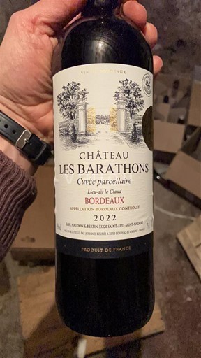 Бордо Château Les Barathons Parcellaire Lieu-dit Le Claud 2022