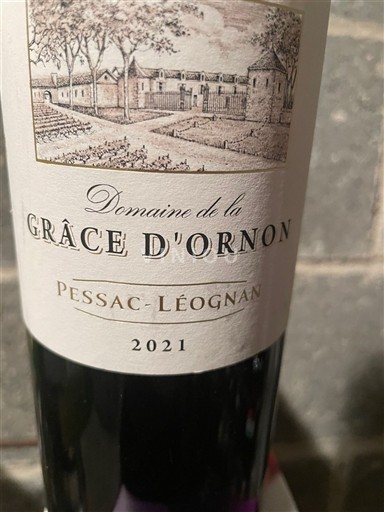 Bordeaux Pessac-Léognan Domaine La Grâce d'Ornon 2021