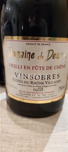 Rhône Valley Vinsobres Domaine Deurre 1988